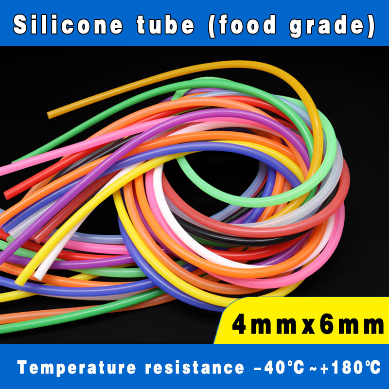 矽膠管4x6內徑4mm外徑6mm食品級無味軟管 環保耐高溫彩色管