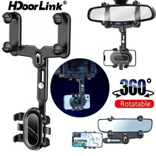 Hdoorlink 儀表板車載電話支架 360 度支架後視鏡遮陽板車載 GPS 導航支架