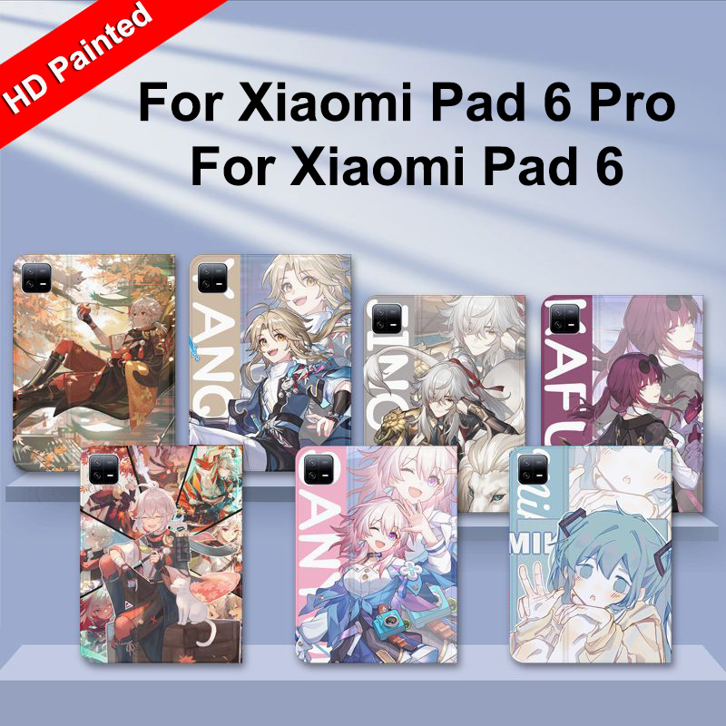 XIAOMI 適用於小米 Pad 6 Pro Case Pad6 Pro 11 英寸折疊支架硬 PC 後蓋適用於小米 P