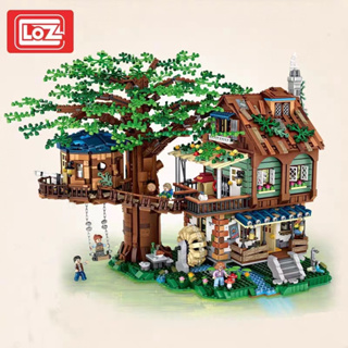 LOZ新品樹屋迷你積木拼裝益智玩具場景模型成人拼圖1033