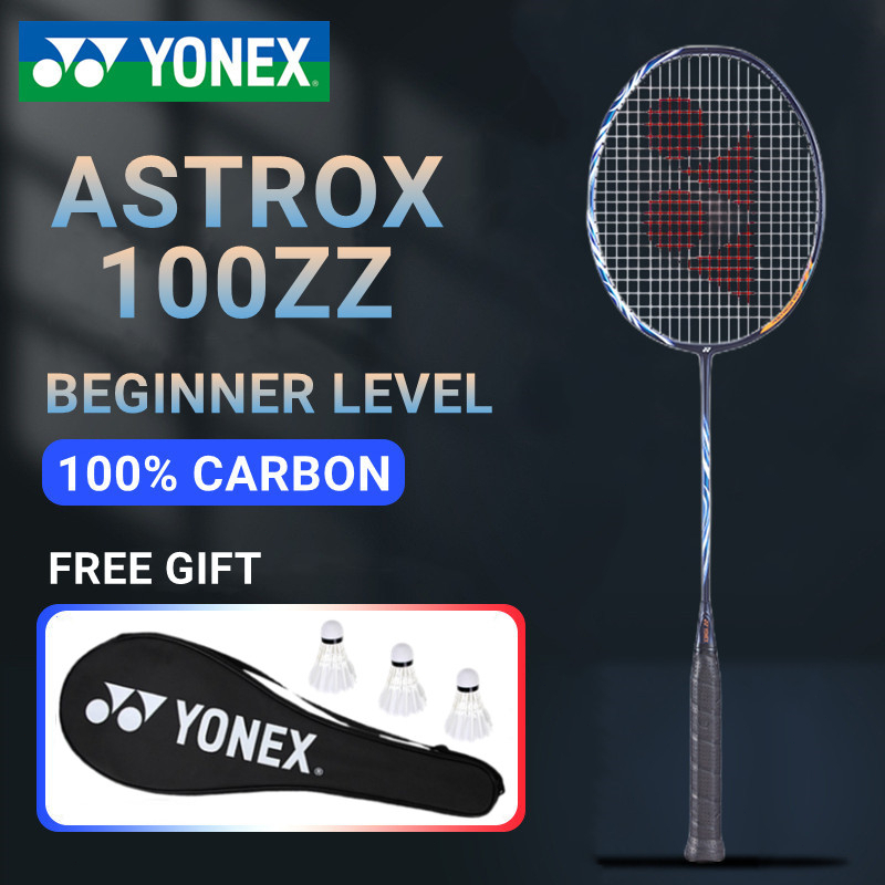 Yonex 單人羽毛球拍 ASTROX 100ZZ 全碳素 21-24Lbs 適合初學者