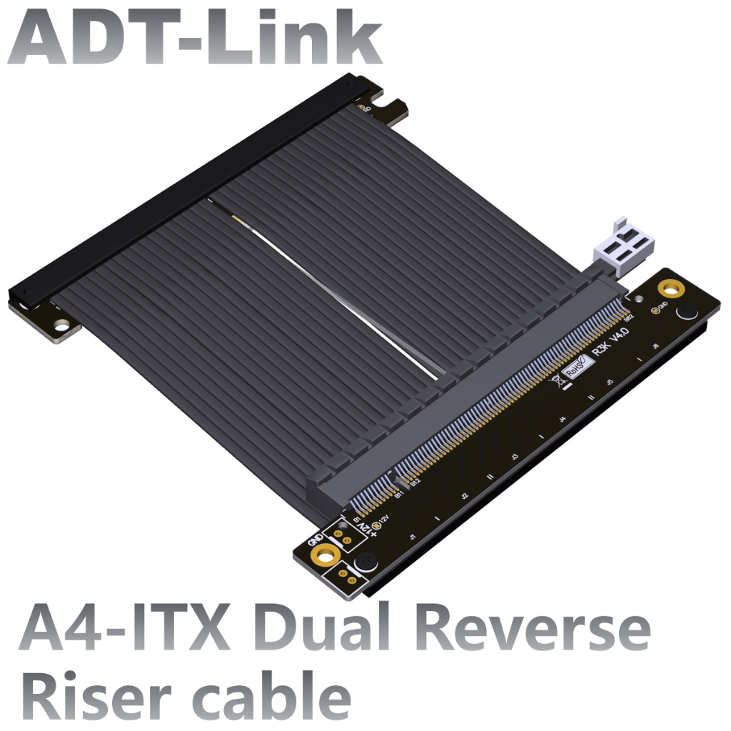 [訂製]ADT-Link 顯卡延長線 雙反向 PCIe 4.0 3.0x16全速穩定兼容ITX A4機箱 工廠直銷