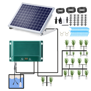 BSV-IC006太陽能滴灌 7個定時模式/30種澆水模式 斷電記憶/無水檢測/低電量報警 園藝陽台太陽能澆花器懶人植物