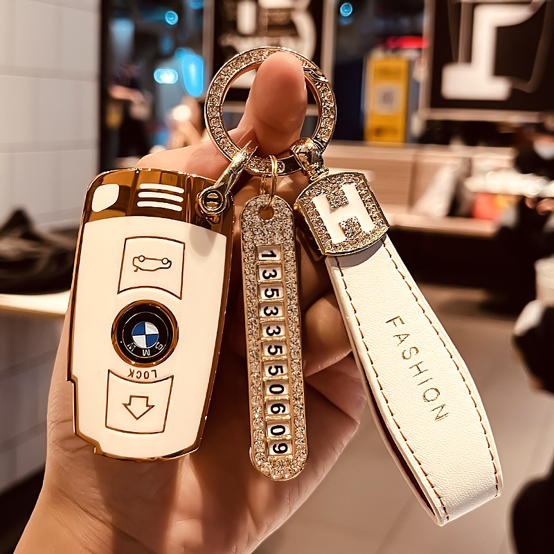 [現貨秒發]BMW寶馬車鑰匙保護套適用E90 E60 Z4金色時尚TPU材質