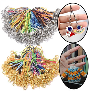 50 件裝彩色手機掛繩繩鑰匙扣掛繩繩,用於 DIY 工藝鑰匙鏈吊飾掛繩手機殼帶手機掛繩帶龍蝦扣