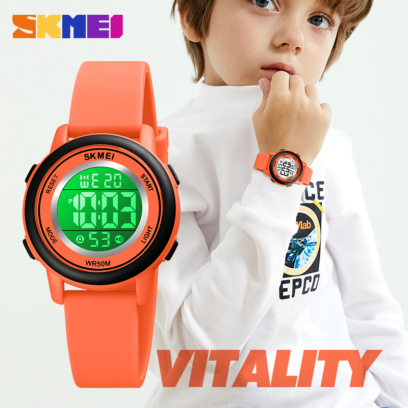 Skmei LED 燈數字軍事兒童運動數字手錶防水電子手錶秒錶男孩女孩兒童手錶 1721