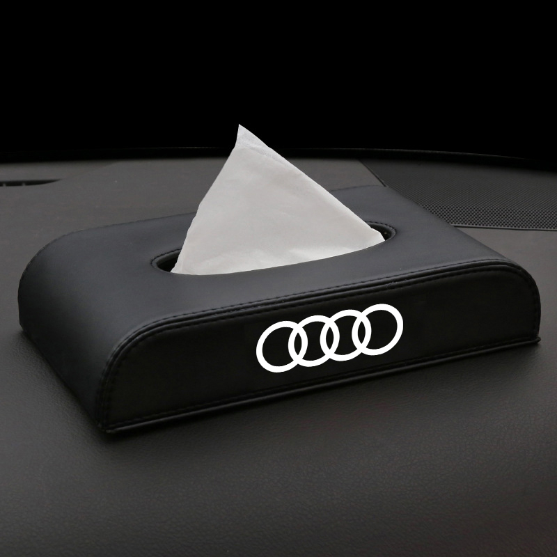 精選 奧迪Audi車用紙巾盒 A3/A4L/A6L/Q3/Q5L/Q7車用紙巾盒 汽車抽紙盒座式 儀表臺抽紙盒 AiB3