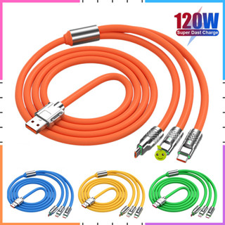 【現貨】鋅合金 3 IN 1 120W 6A 超快速充電器 Cold Micro USB/i/Type C 充電線 US
