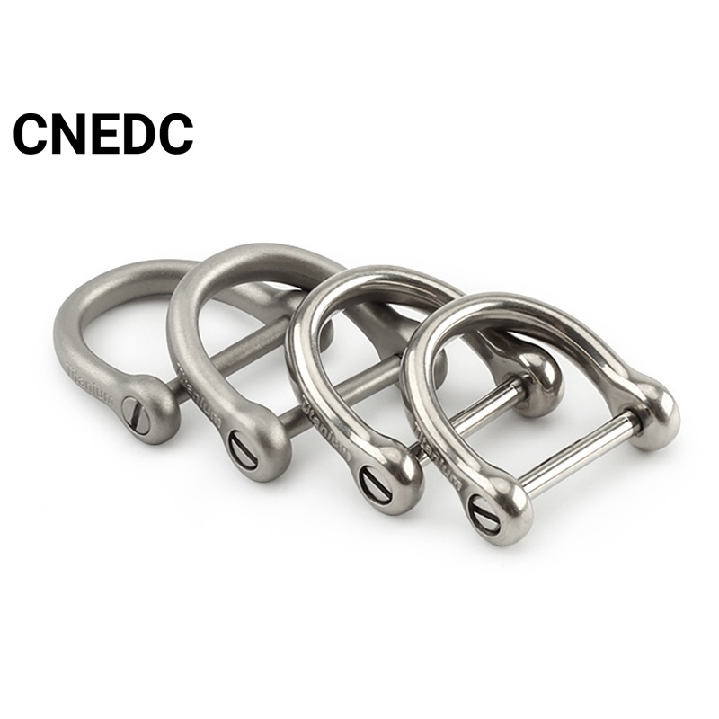 CNEDC 鈦合金馬蹄扣戶外小工具鑰匙圈鑰匙扣D形鈦扣