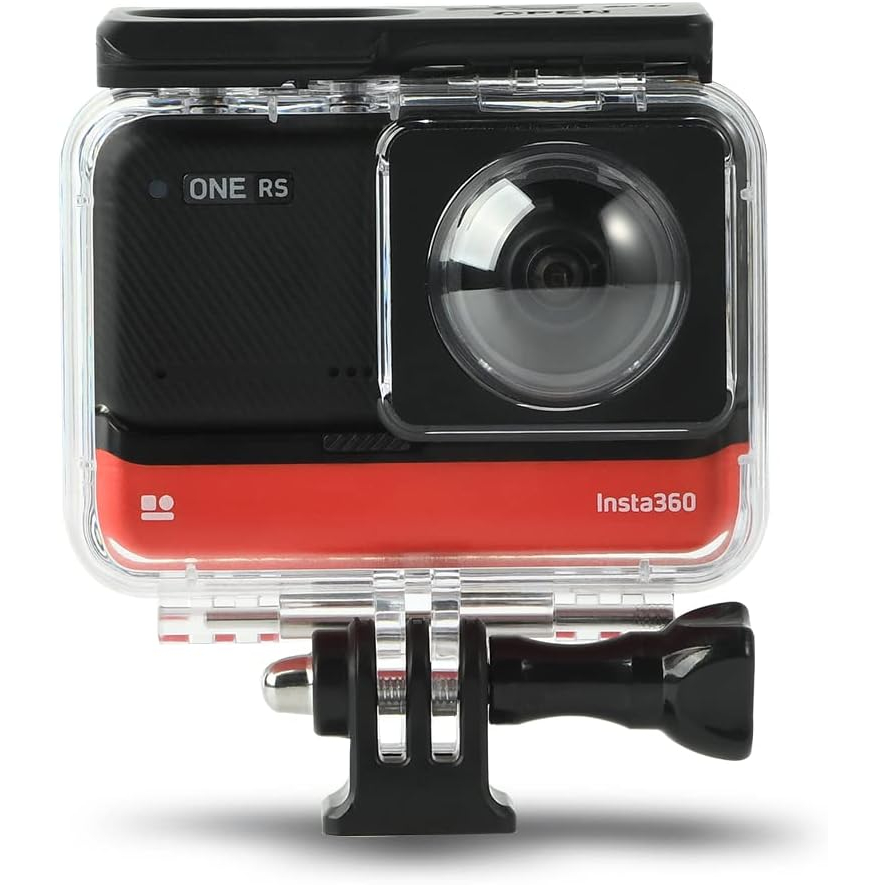适用于Insta360 ONE RS/R 防水壳適用於 4K 360 Mod LEICA 鏡頭雙版相機40m潜水壳配件