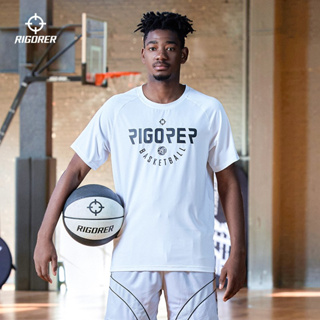 Rigorer運動t恤籃球訓練短袖上衣寬鬆透氣圓領t恤