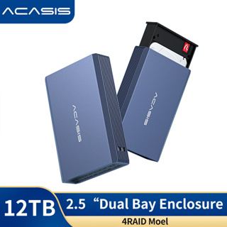Acasis usb 3.0 2.5 英寸 SATA HDD RAID 外殼雙硬盤外殼,帶 RAID 功能磁盤陣列 us