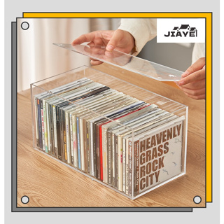 JiaYe--現貨速發 日本亞克力家用碟片盒子 光盤收納盒箱 塑料專輯遊戲碟儲存架