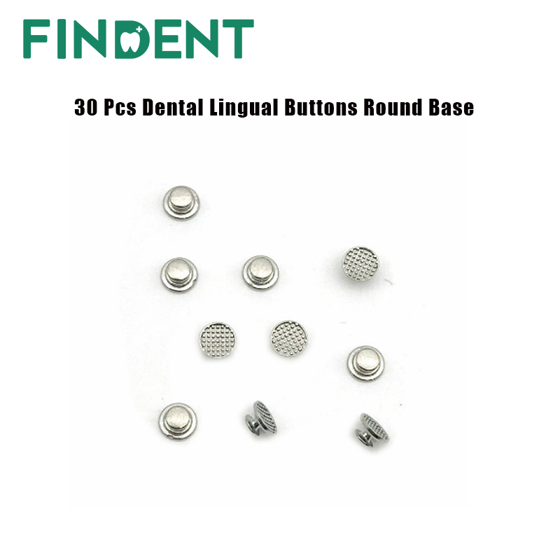 30 件牙科舌按鈕圓形底座牙科材料