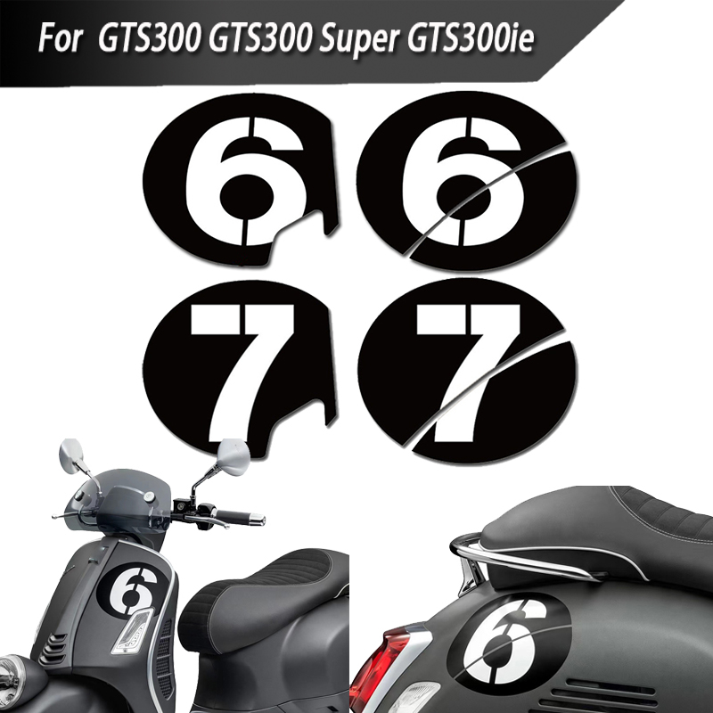 號 6 - 7 摩托車貼紙貼花裝飾防水適用於 Vespa GTS300 Super GTS300ie