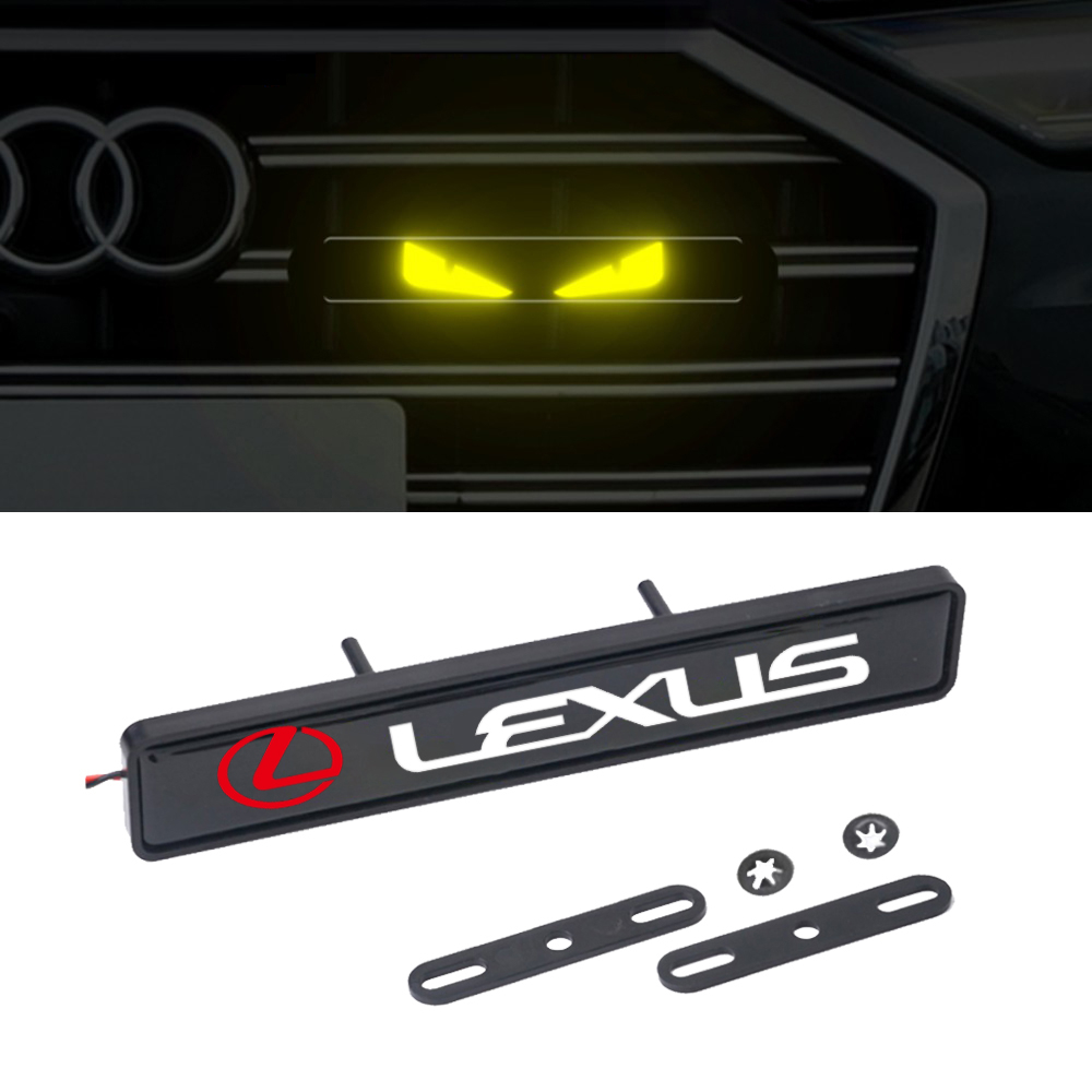 適用於Lexus凌志RX200 ES200 ES250 ES300h NX200t GS帶LED 燈汽車前格柵標誌中網燈