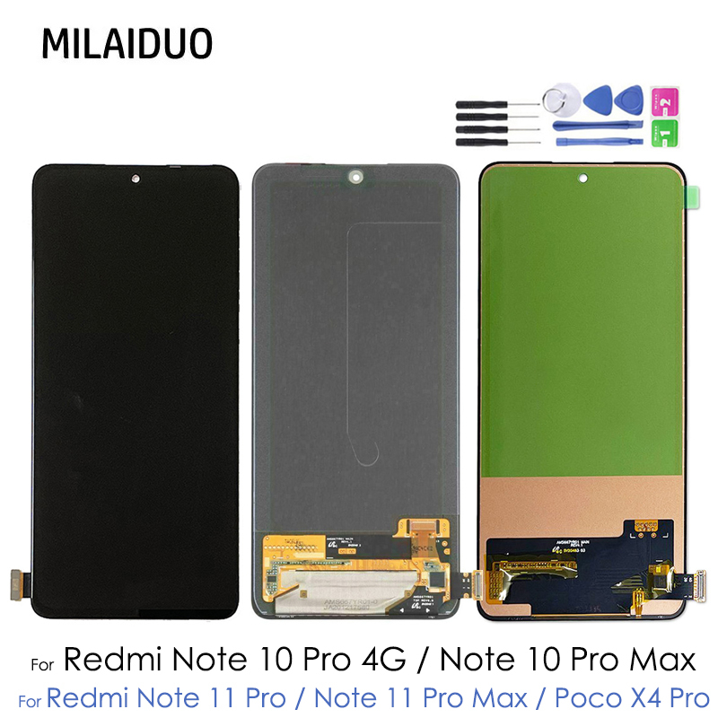 Amoled /TFT LCD 適用於小米 Redmi Note 10 Pro 4G 液晶螢幕 螢幕總成 顯示屏觸控面板