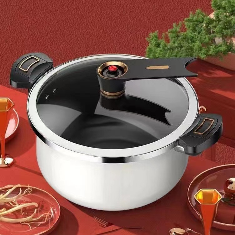 新款微壓鍋家用多功能麥飯石煲煮湯鍋高壓鍋壓力鍋電磁爐通用