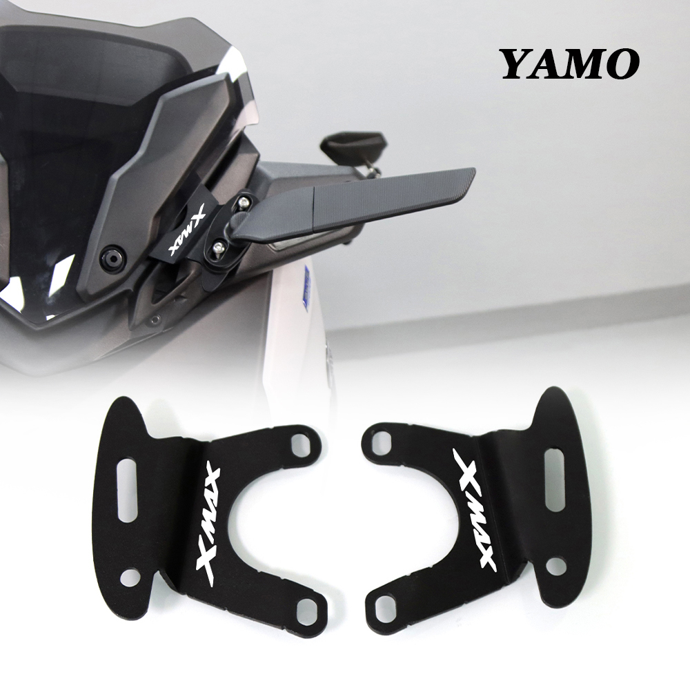 山葉 適用於雅馬哈xmax300 2023摩托車改裝後視鏡前置連接支架後視鏡拉桿支架