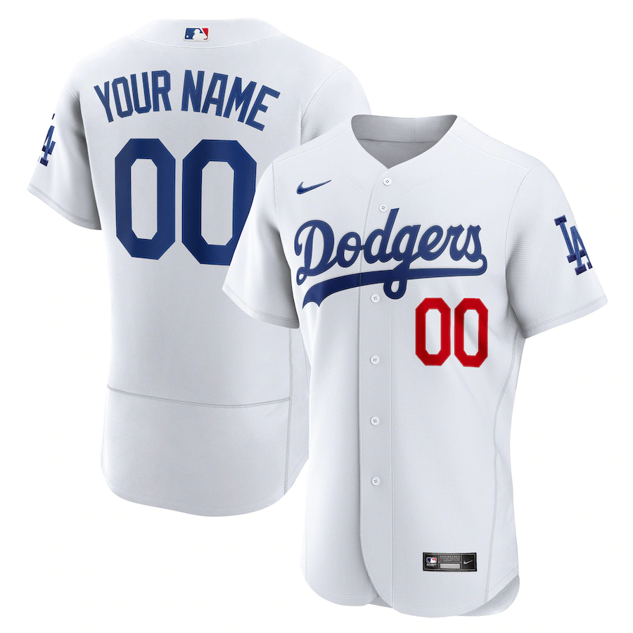 MLB Los Angeles Dodgers Customed Jersey 洛杉磯道奇隊白色主場定制棒球球衣