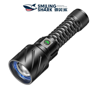 微笑鯊正品 SD7012 強光手電筒M80 10000流明大功率爆亮手電筒USB充電變焦千米遠射戶外露營照明燈26650