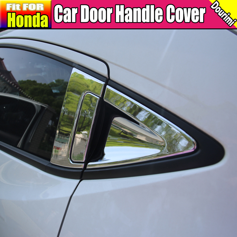 HONDA 適用於本田 HR-V HRV Vezel 2014 - 2018 汽車配件的汽車後門把手蓋 ABS 鍍鉻車門