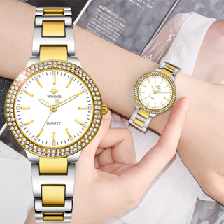 Wwoor 新款奢華優雅女士手錶高品質休閒不銹鋼防水石英女士手錶-8854-2