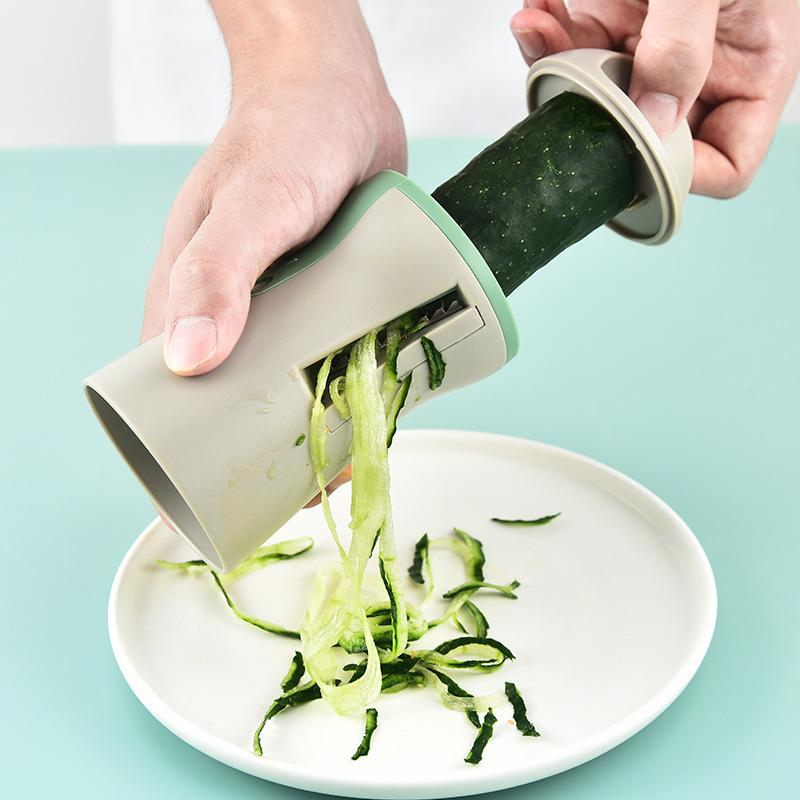 多功能螺旋切菜器漏斗蔬菜切絲機刨絲器蔬菜旋轉胡蘿蔔絲刨切片器