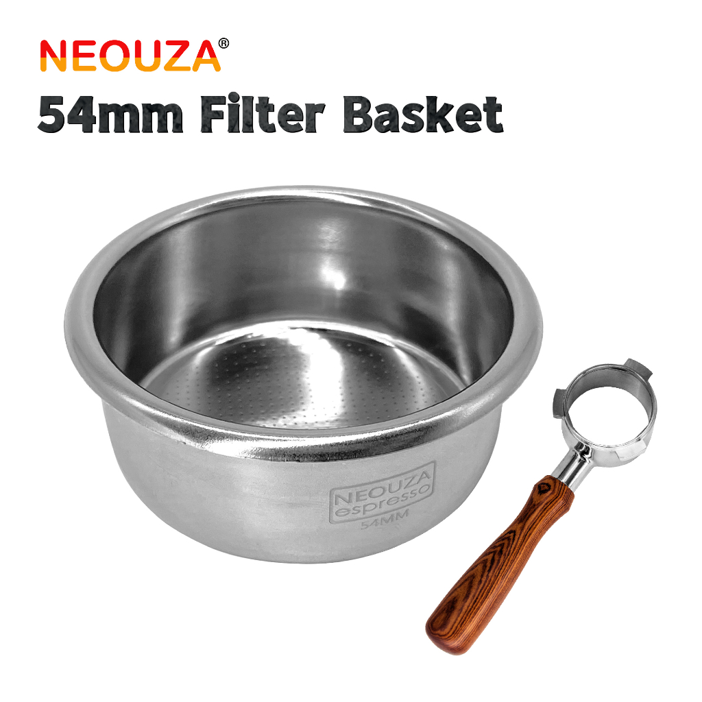 Neouza 咖啡非加壓濃縮咖啡籃單壁,一杯,兩杯,兼容 54 毫米 Breville 870/875/878/880,