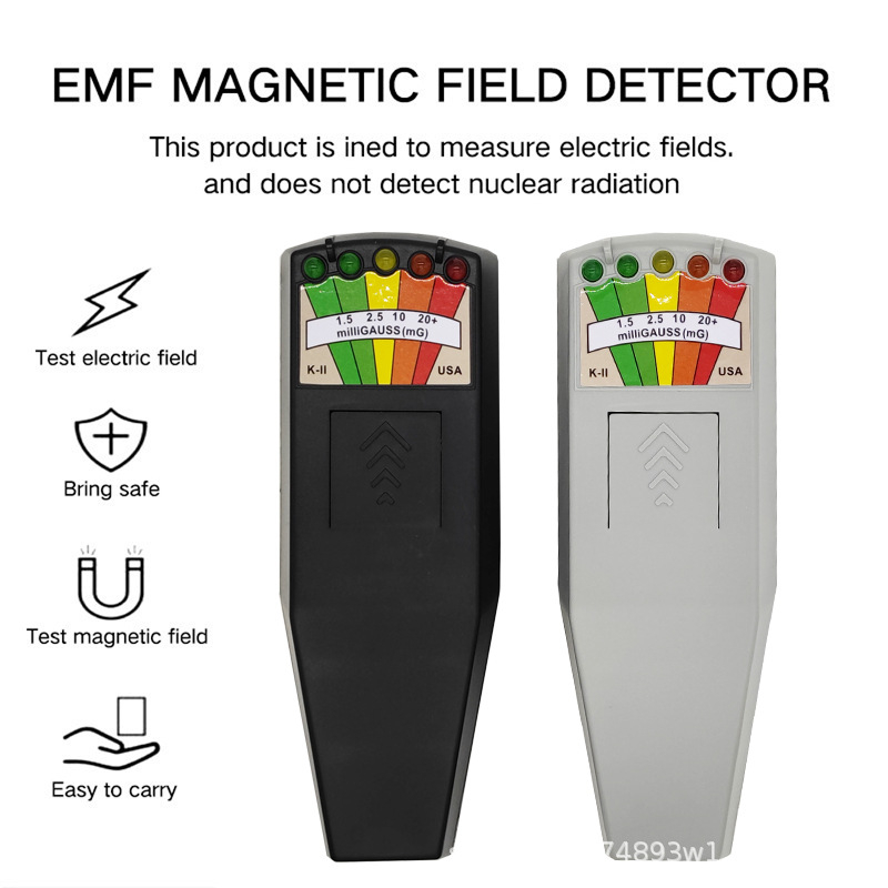 K2 KII EMF磁場探測器電磁場EMF高斯計鬼狩獵探測器便攜式5 LED高斯計
