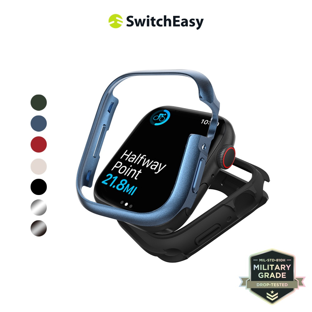 SwitchEasy Odyssey 魚骨牌 航太級鋁合金蘋果手錶保護殼 Apple Watch 5/6/7/SE/8