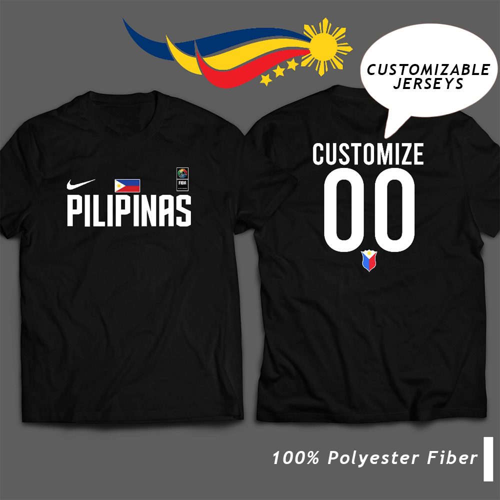 可定制數字-basic TEES -GILAS 菲律賓襯衫-籃球球衣-男女通用-速乾衣服