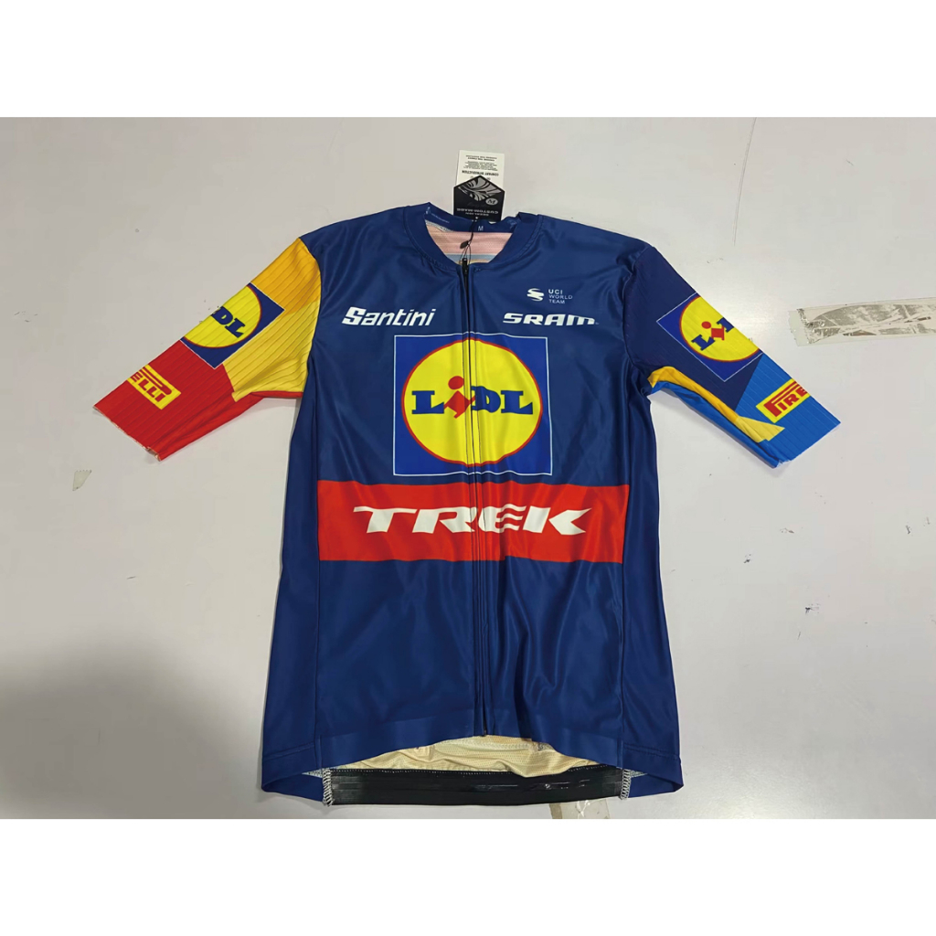 2023 PRO Team LIDL-TREK Tour De France 騎行服 UCI 自行車服裝透氣夏季短袖山地