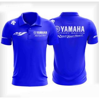 山葉 T 恤 Polo 領 Yamaha Factory Racing MotoGP 藍色 SIZE XS-3XL