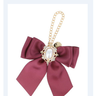 【 Maison De FLEUR】日本新款復古絲帶蝴蝶結包掛件吊飾鑰匙圈鑰匙扣裝飾