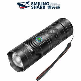 微笑鯊正品 SD6001 強光手電筒Led M77 8400流明大功率爆亮遠射USB充電變焦露營燈防水超亮戶外登山照明