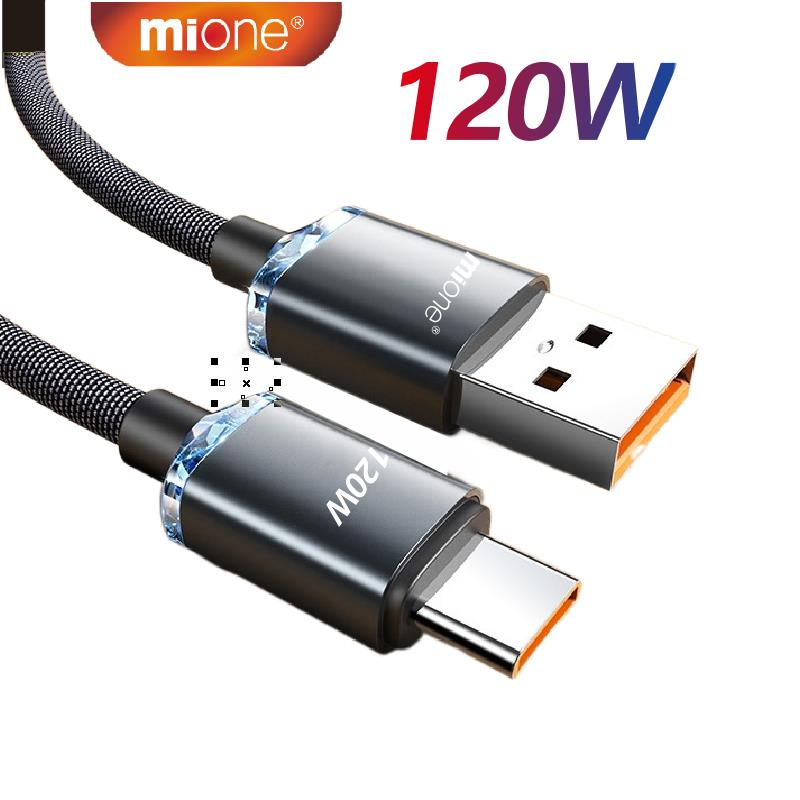 XIAOMI Mione 120W USB C 型數據線超級快充 66W 6A 快充適用於小米 12Pro K50 67
