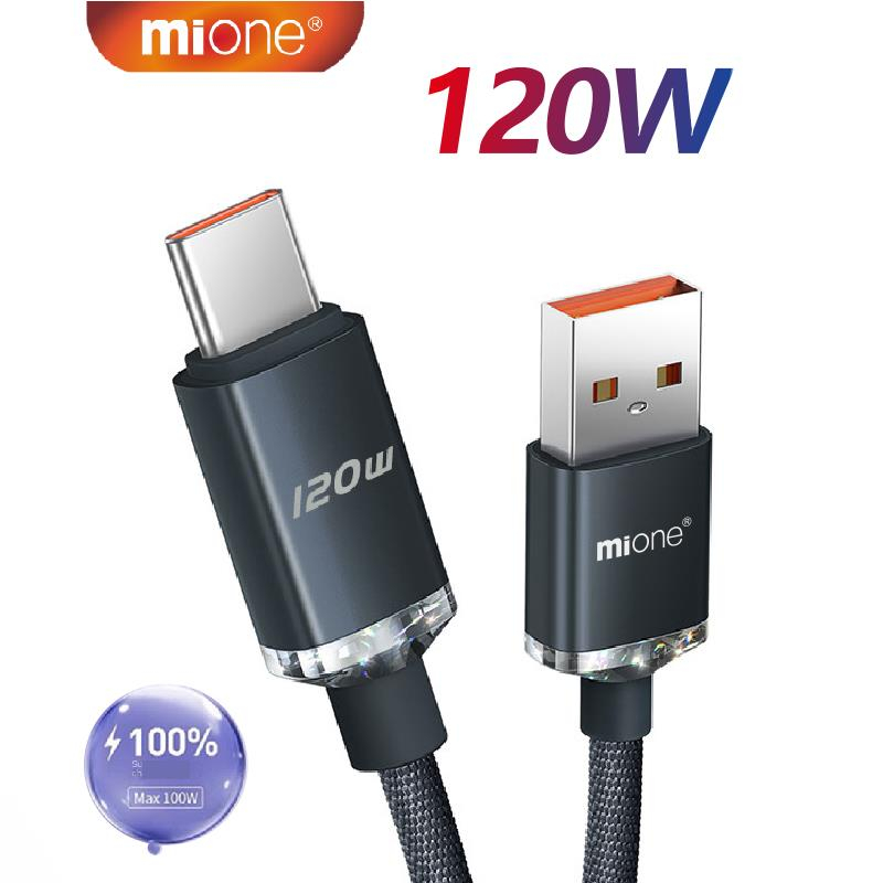 XIAOMI Mione 120W 超級快充 C 型數據線 6A 快充 USB 數據線 66W 適用於小米快充數據線