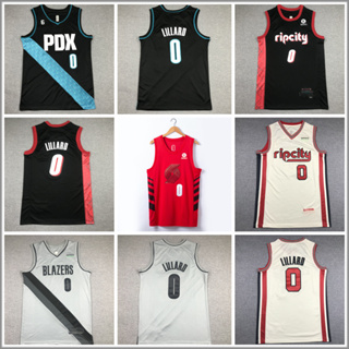 波特蘭拓荒者球衣刺繡版 0號 Damian Lillard籃球服籃球衣男單上衣