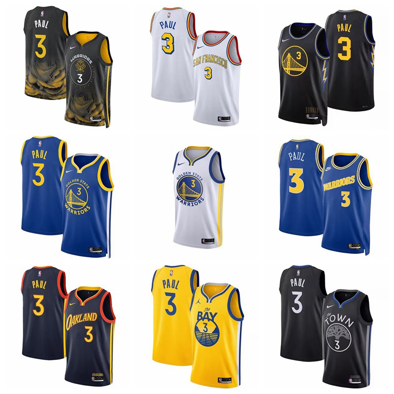 2022-23 NBA 金州勇士隊籃球球衣克里斯保羅運動衫