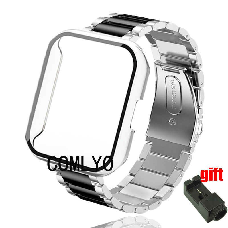 套裝 Redmi Watch 3 Active 錶帶 不銹鋼 腕帶 紅米手錶3 青春版 保護殼 保護套