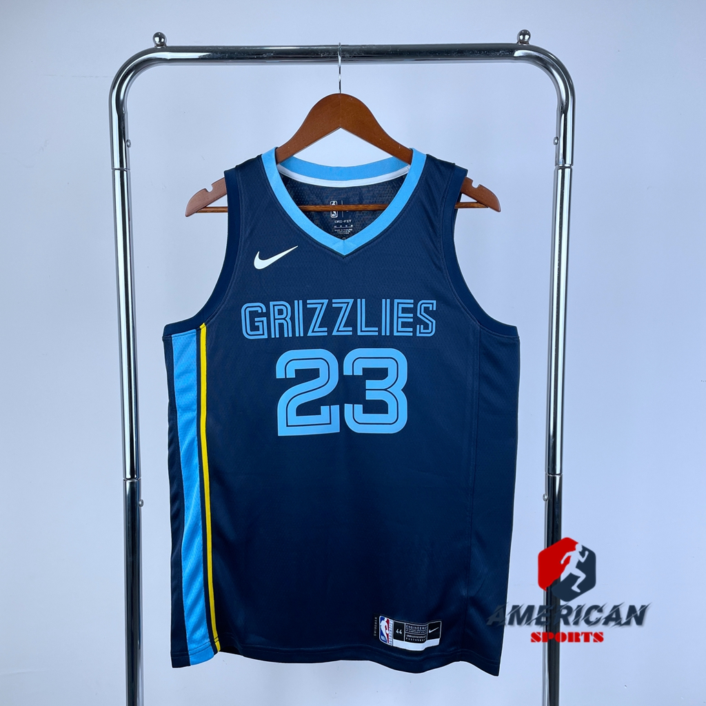 男式NBA Jersey孟菲斯灰熊隊德里克罗斯Grizzlies Derrick Rose海軍藍2023年籃球球衣