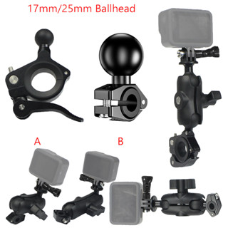 Feichao 摩托車自行車車把夾後視鏡支架 17mm 25mm 球頭安裝適配器,適用於 GoPro 11 10 運動相