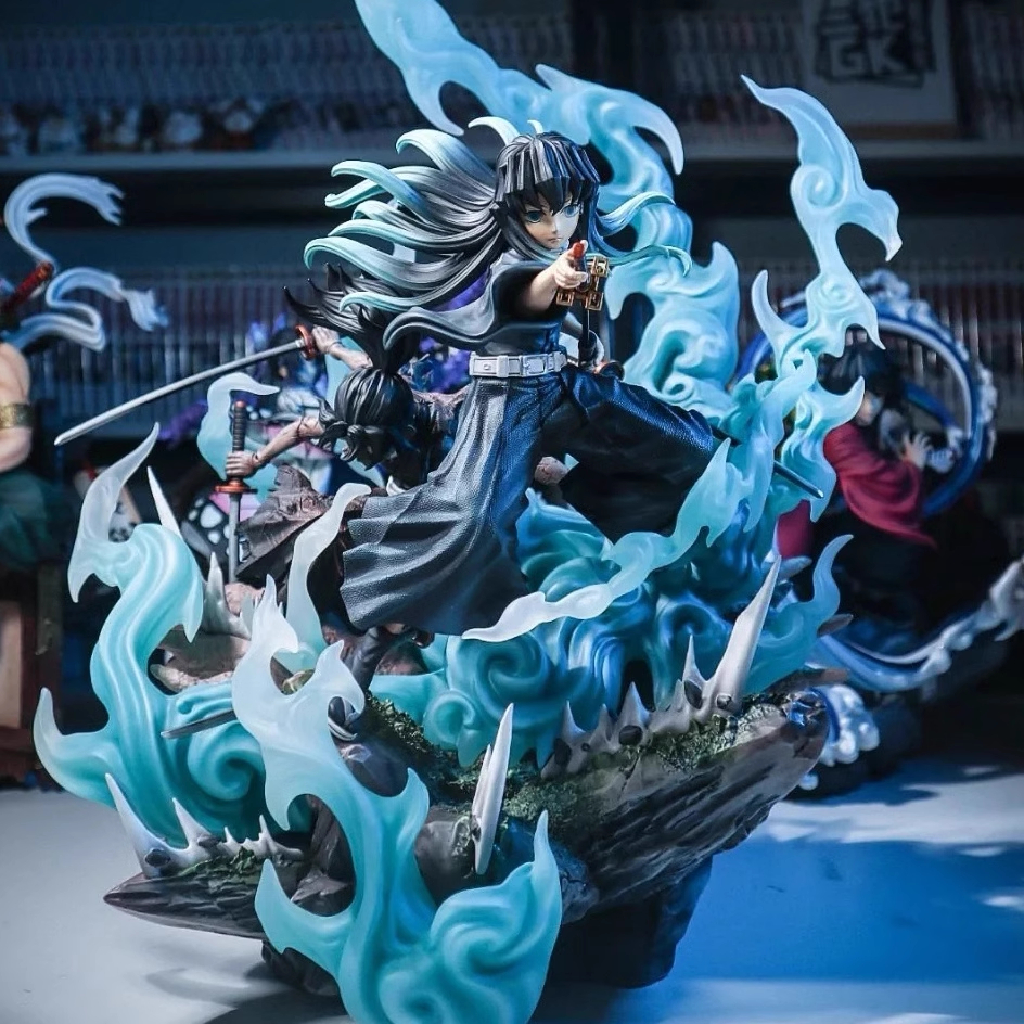 鬼滅之刃公仔 我妻善逸 魇梦炭治郎 猗窩座福袋神秘盒盲盒公仔公仔辦公室家居裝飾動作雕像模型生日