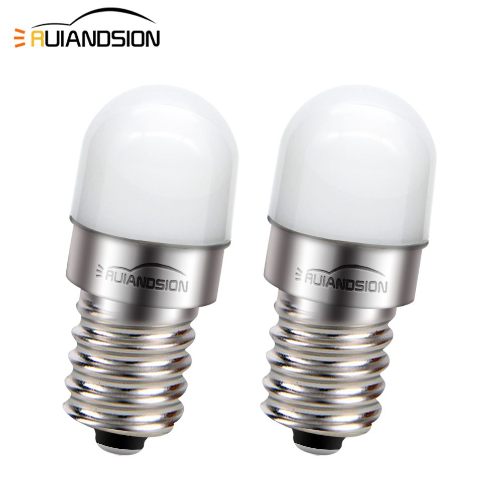 Ruiandsion 12V/24V/110V/220V E14 螺絲 LED 燈泡白色暖白色冰箱冰箱烤箱抽油煙機燈