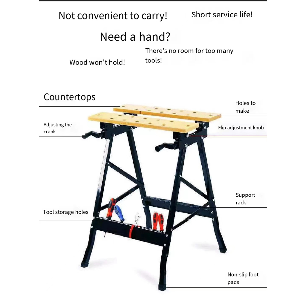多功能折疊倒置木工工作台木工台台台台鋸便攜木工鋸台裝飾工具