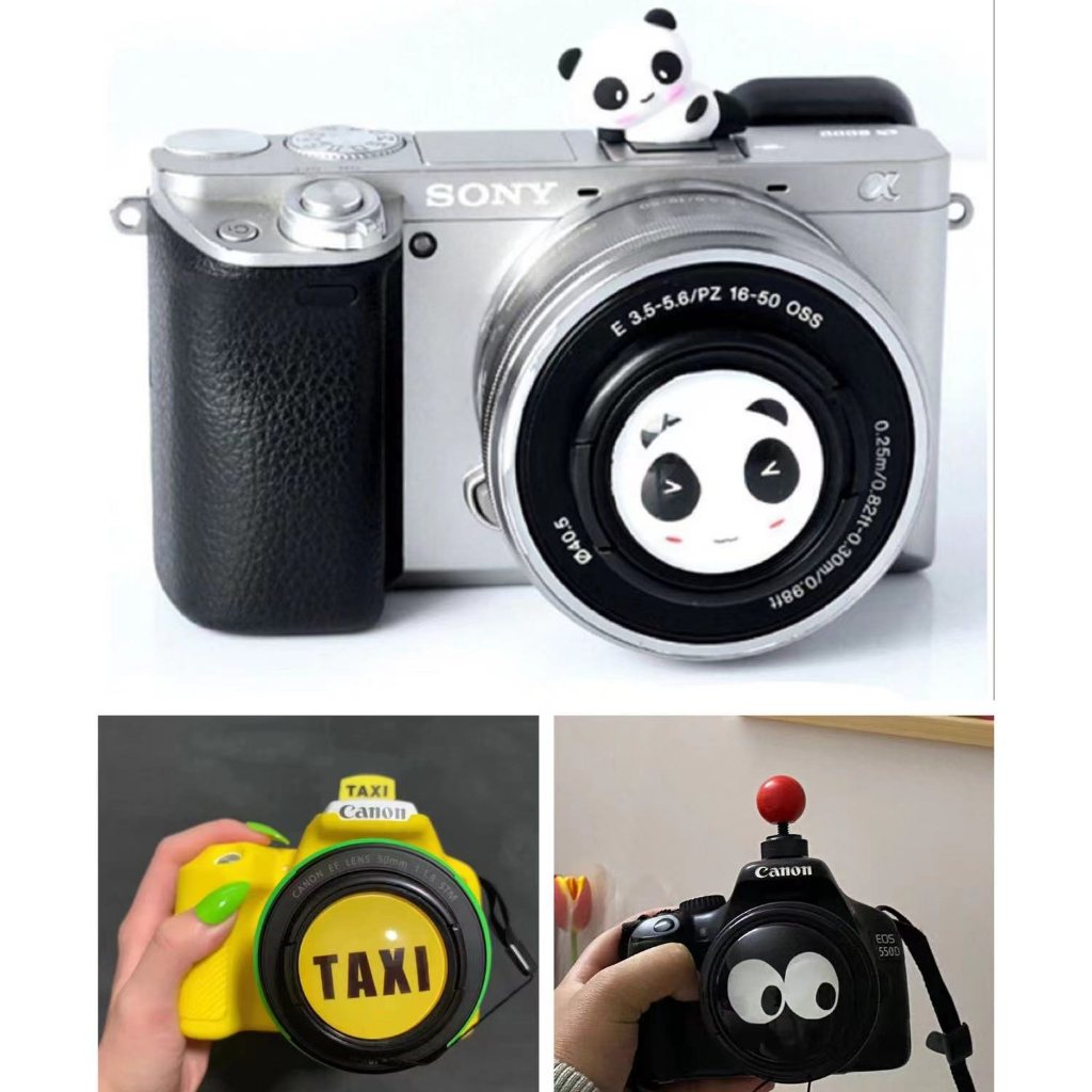✨sasa優選✨熊貓熱靴蓋創意立體卡通攝影相機裝飾 熱靴蓋鏡頭蓋 佳能尼康索尼富士徠卡單眼微單相機飾品保護鏡頭