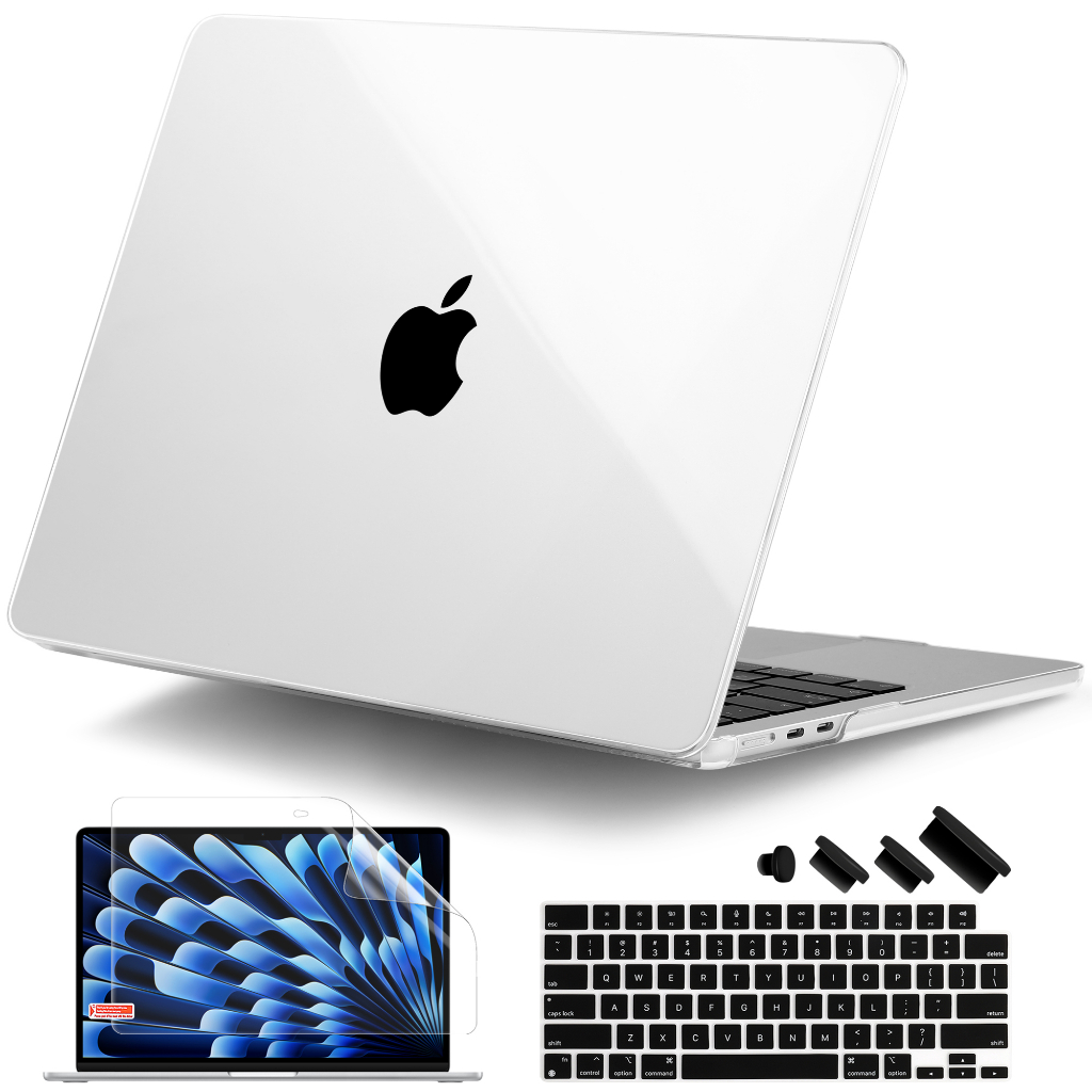 新款Air15 M2 M3芯片水晶外殼 MacBook 2024 Air15.3英寸 A3114 A2941 光面保護殼