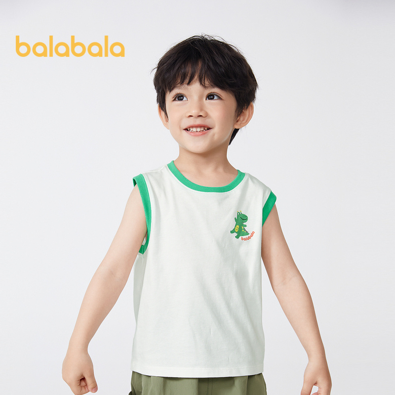 balabala t恤男童短袖打底衫兒童夏季恐龍印花上衣潮