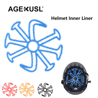 AGEKUSL 自行車頭盔襯裡墊安全帽內部襯墊透氣柔軟矽膠用於自行車摩托車頭盔